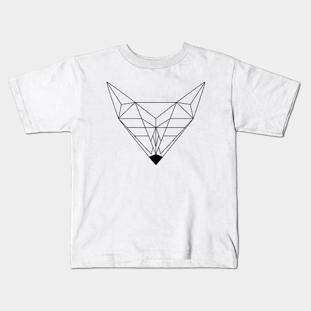 Geometric Fox Kids T-Shirt by einat_212